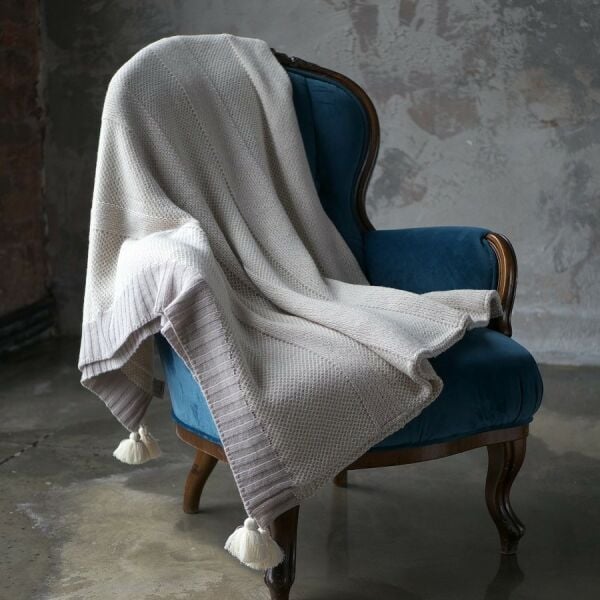 TAL18001 Örgü Koltuk Şalı Naturel