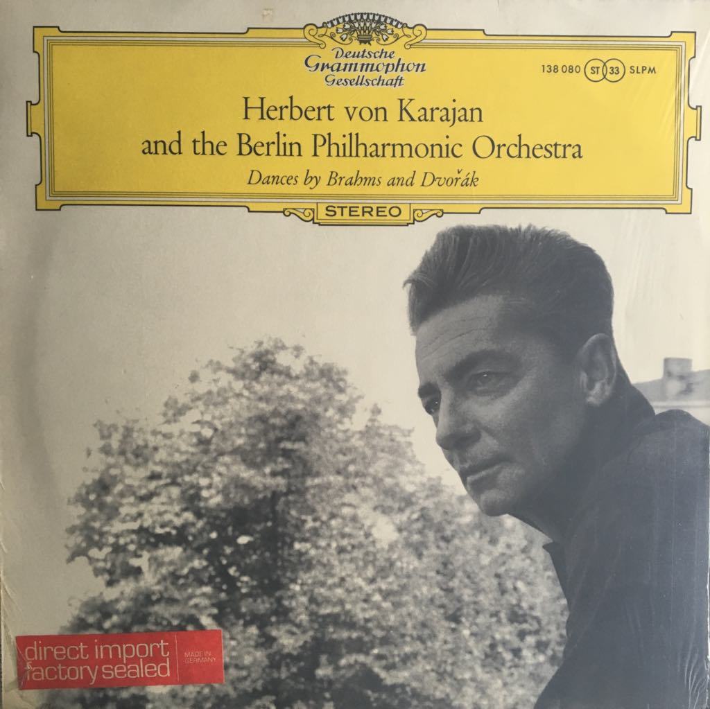 Johannes Brahms & Antonín Dvořák, Berliner Philharmoniker / Herbert Von Karajan ‎– Dances By Brahms & Dvořák LP