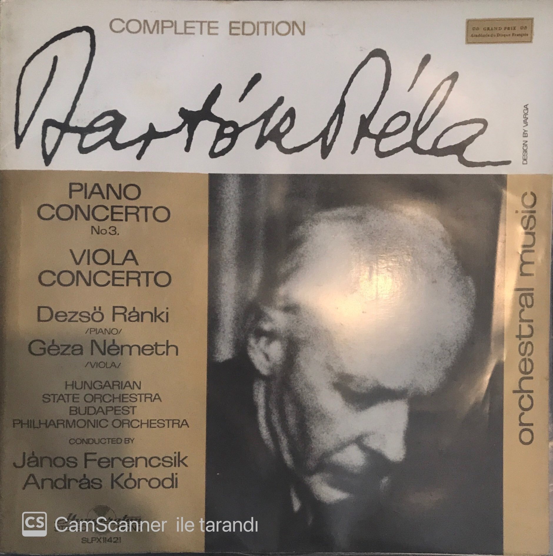 Bartok Bela Piano Concerto No. 3 LP