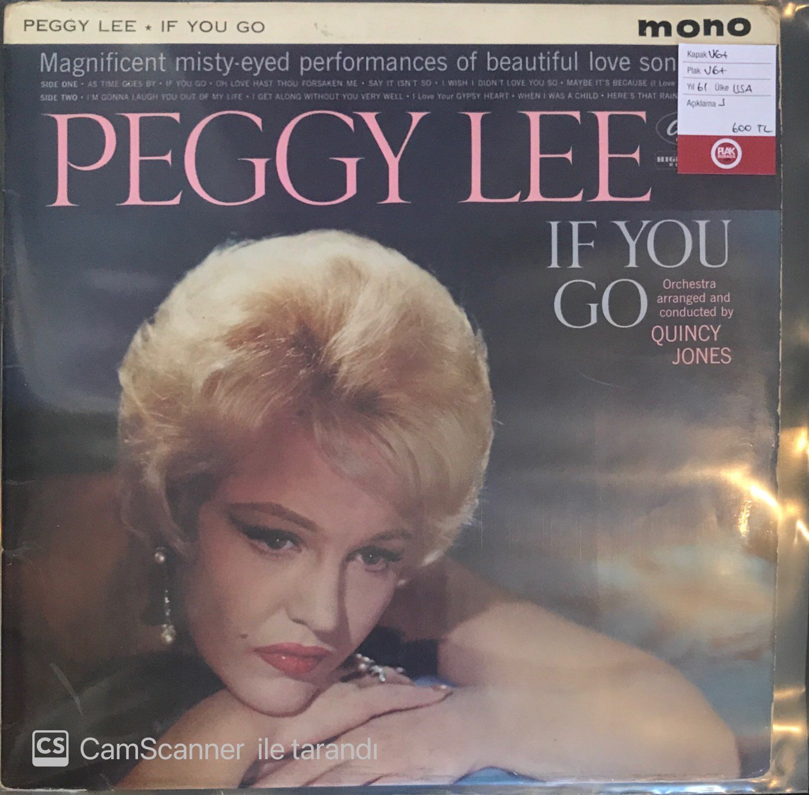 Peggy Lee - If You Go LP