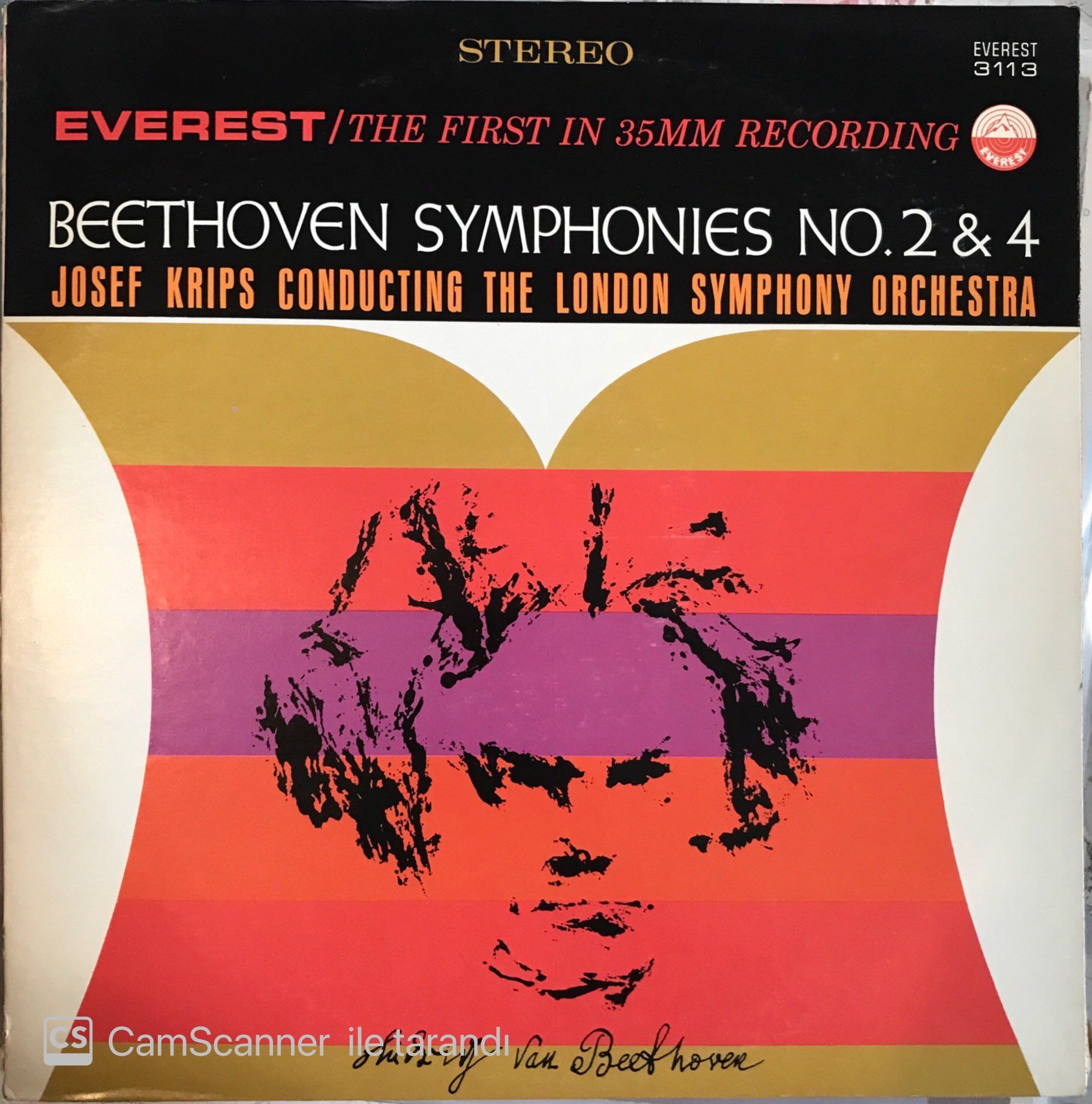 Beethoven  Josef Krips Conducting The London Symphony Orchestra ‎ Symphonies No. 2 & 4 LP