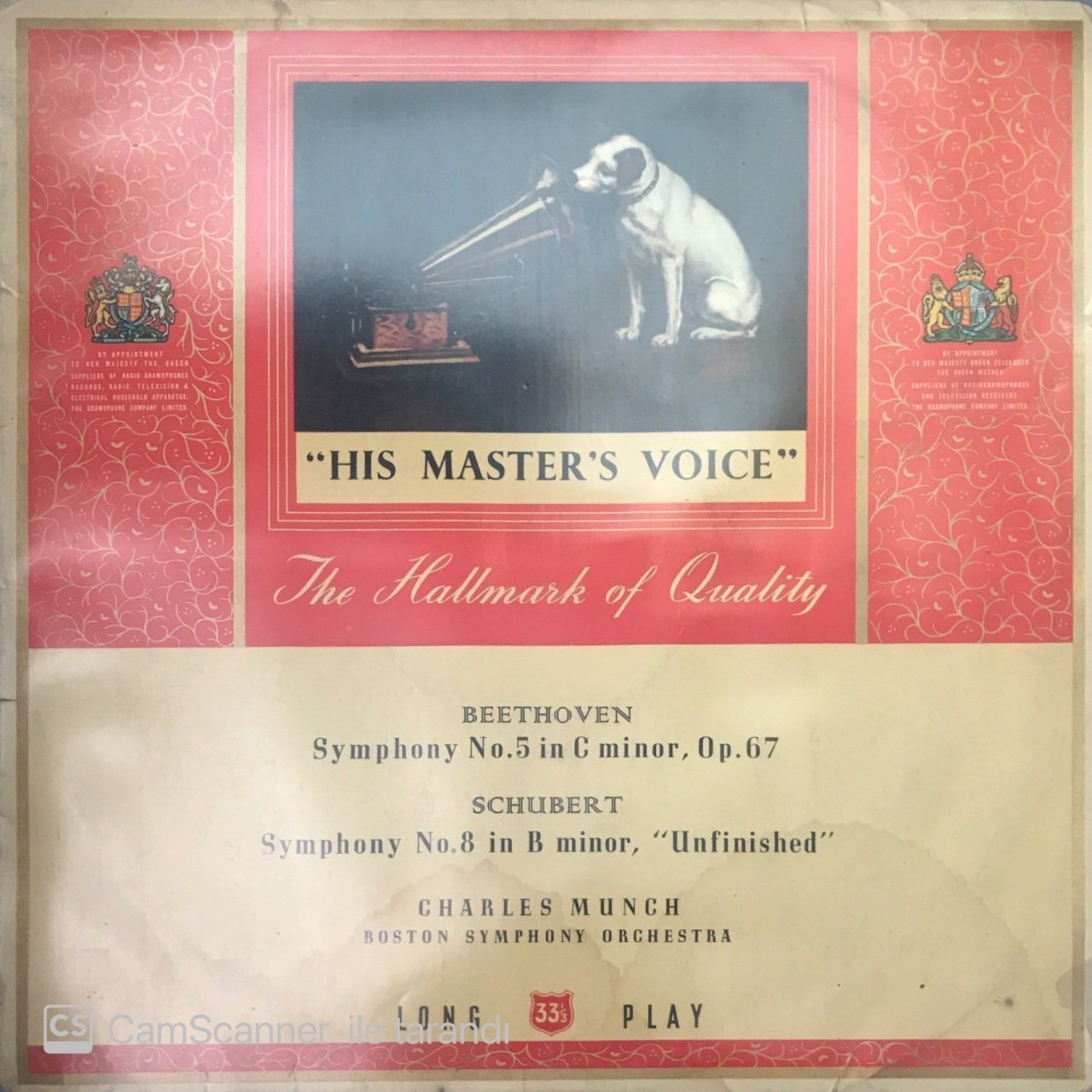 Beethoven Symphony No. 5 His Master's Voice LP