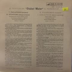 G. Pergolesi Stabat Mater (1736) LP