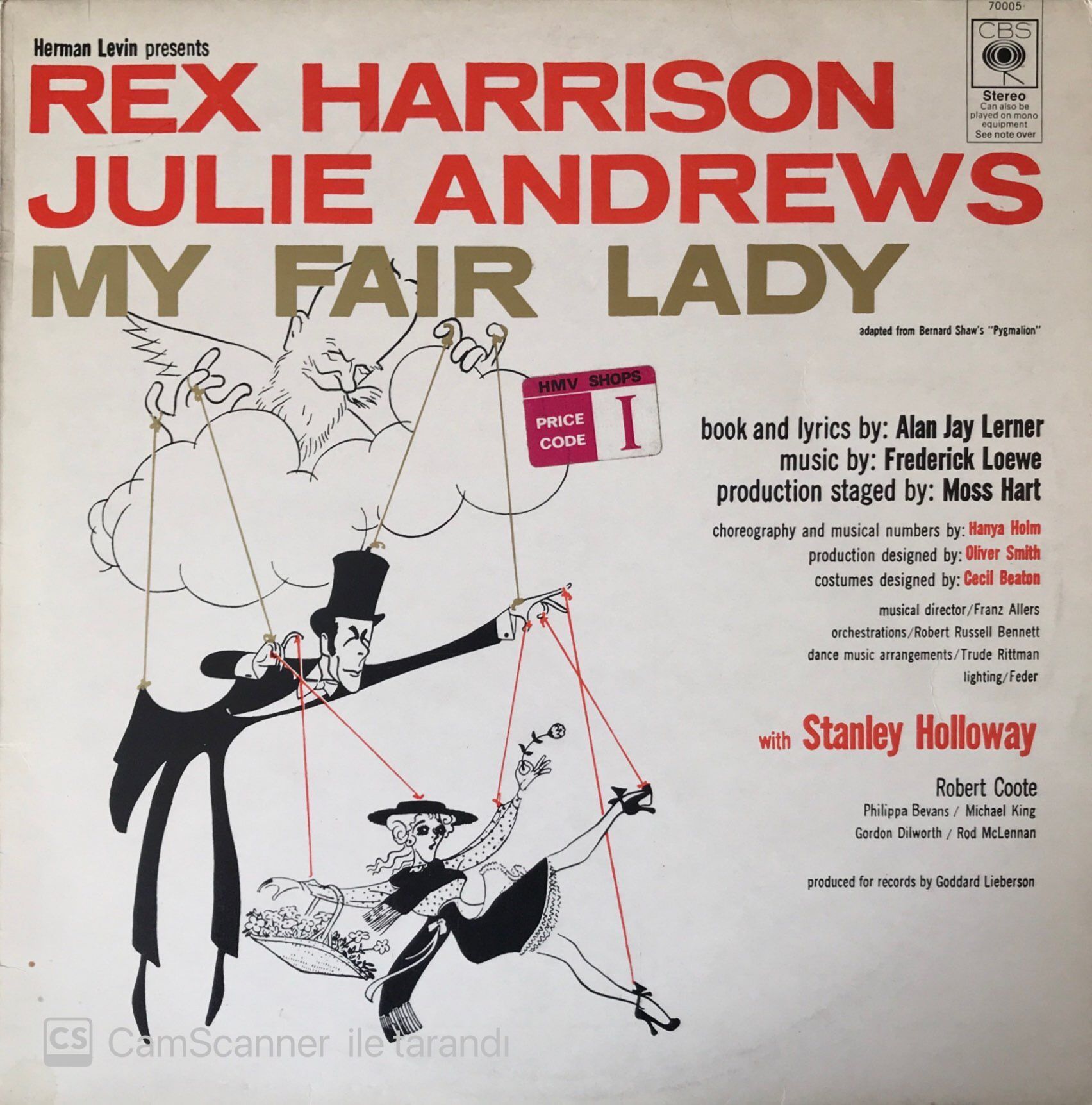 Rex Harrison Julie Andrews My Hair Lady LP