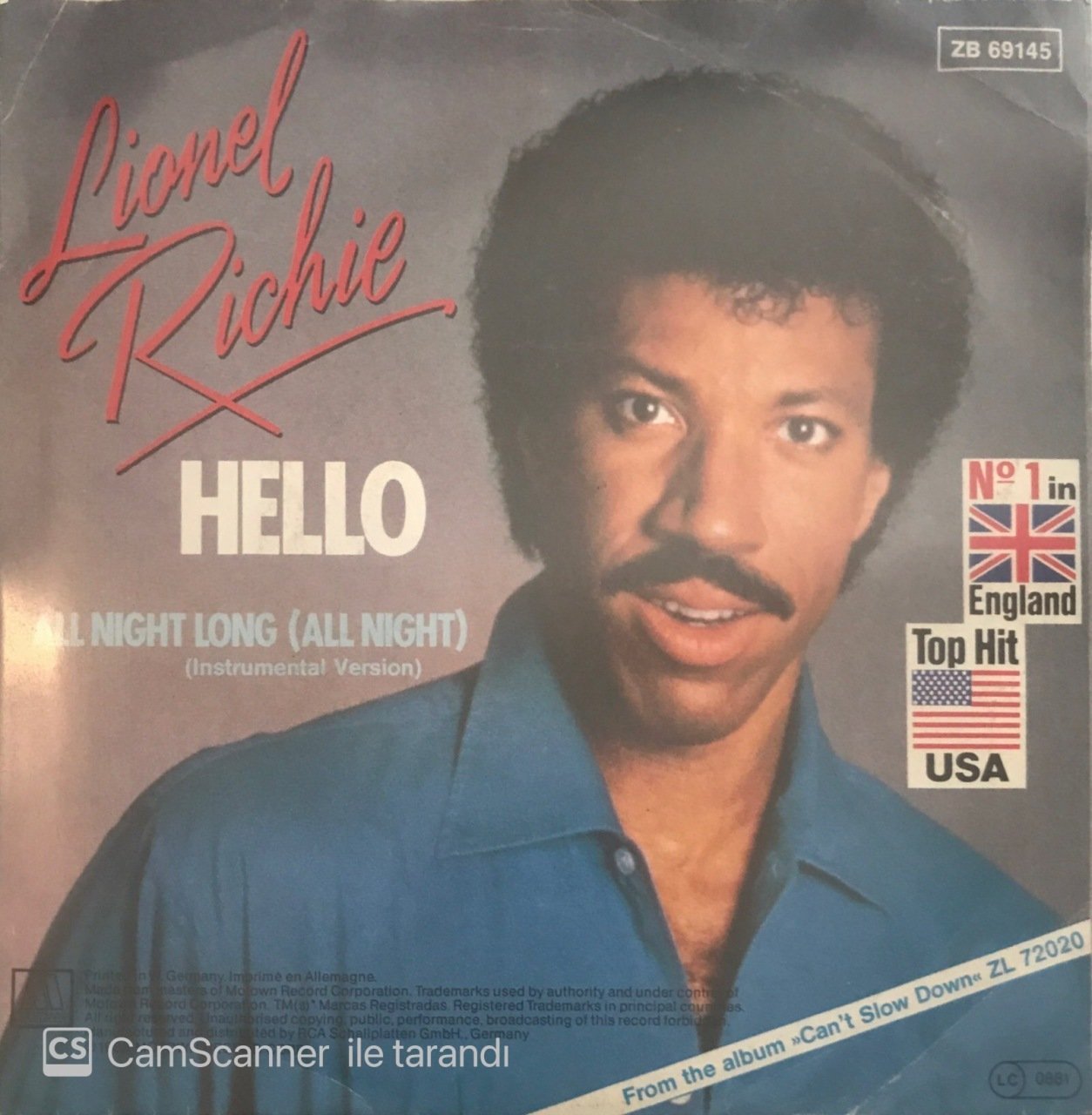 Lionel Richie All Night Long 45 lik