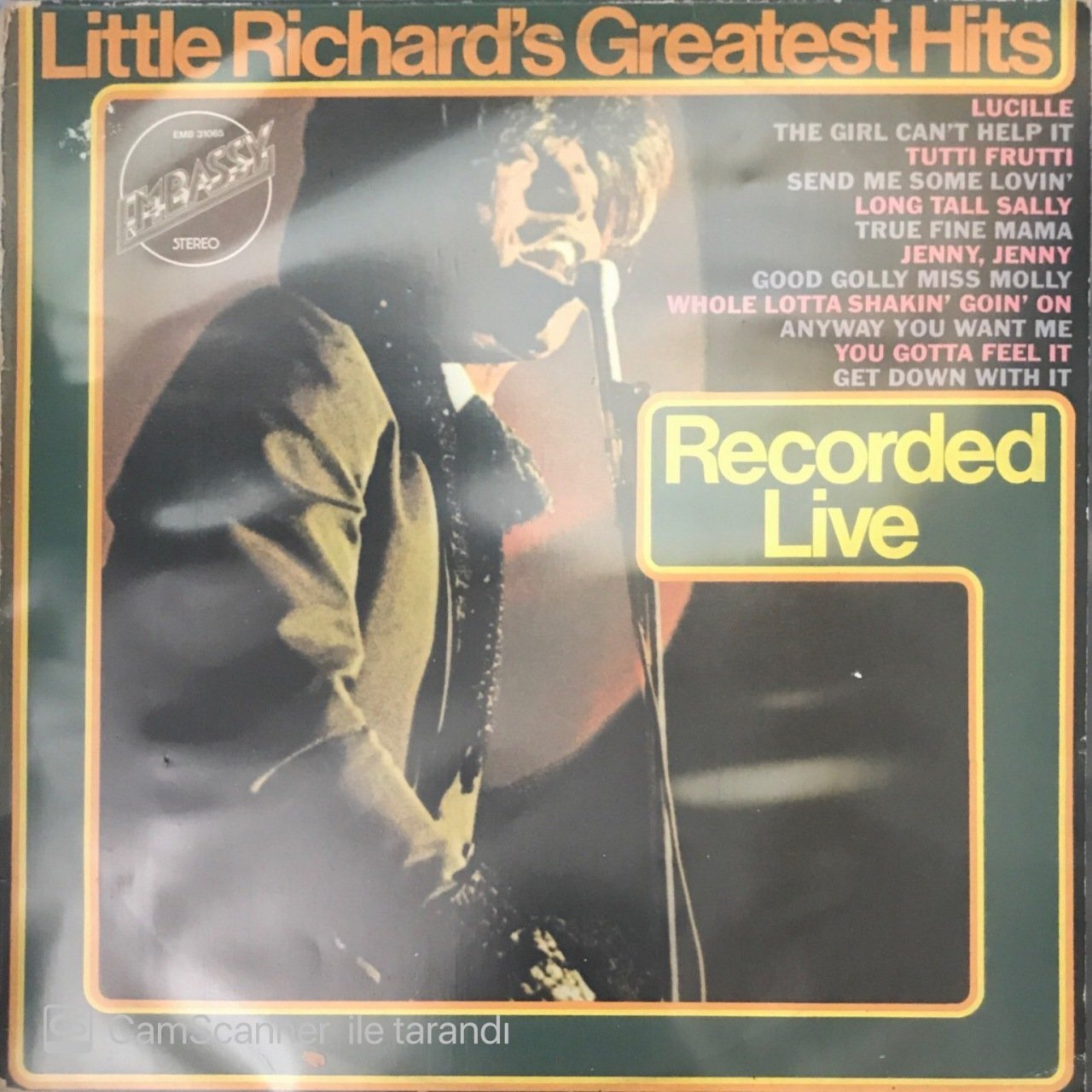 Little Richard's Greatest Hits Recorded Live LP