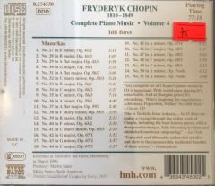 Fryderyk Chopin Mazurkas Volume 2 İdil Biret Volume 4 CD