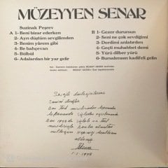 Müzeyyen Senar Çilingir Sofrası 1978 LP