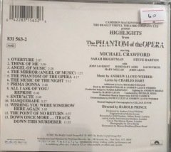 Highlights From The Phantom Of The Opera The Original Cast CD