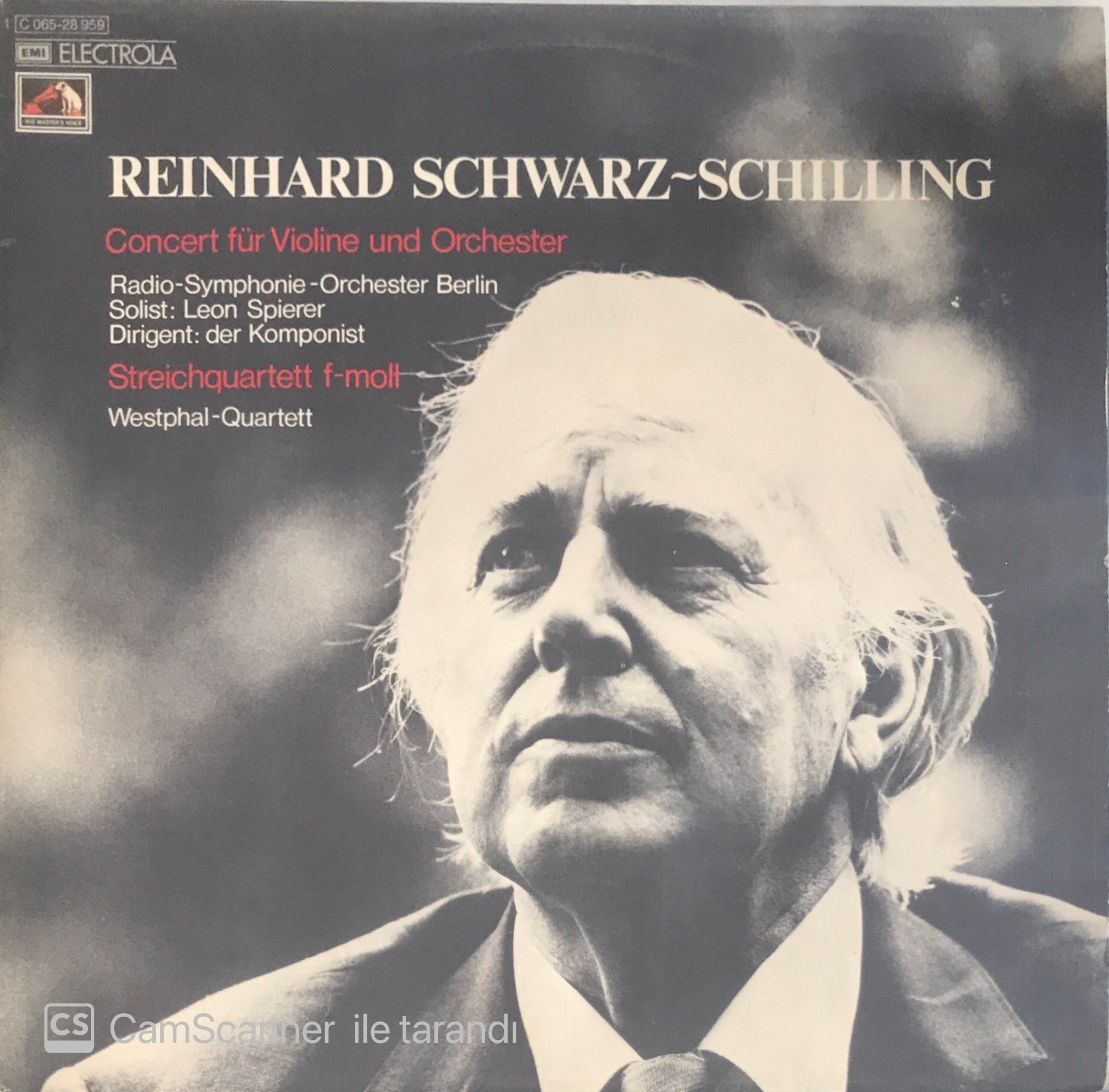 Reinhard Schwarz Schilling - Concert Für Violine und Orchester LP