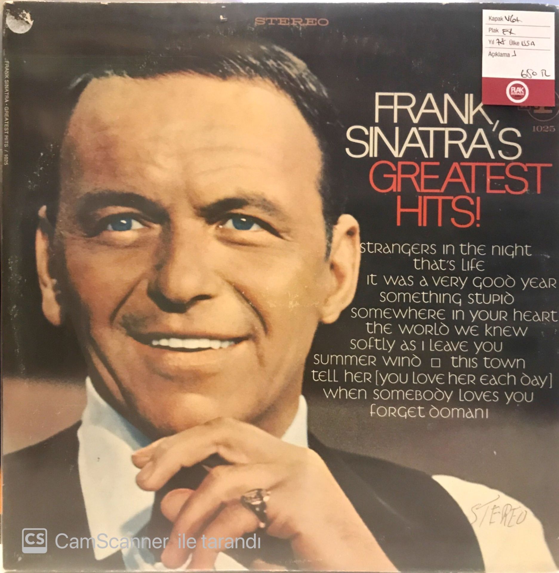 Frank Sinatra's Greatest Hits LP