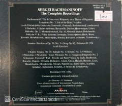 Sergei Rachmaninoff The Complete Recordings 10'lu CD