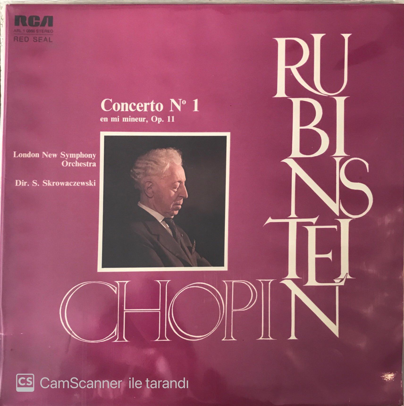 Chopin Concerto N'1 en mi Mineur Op 11 Rubinstein LP