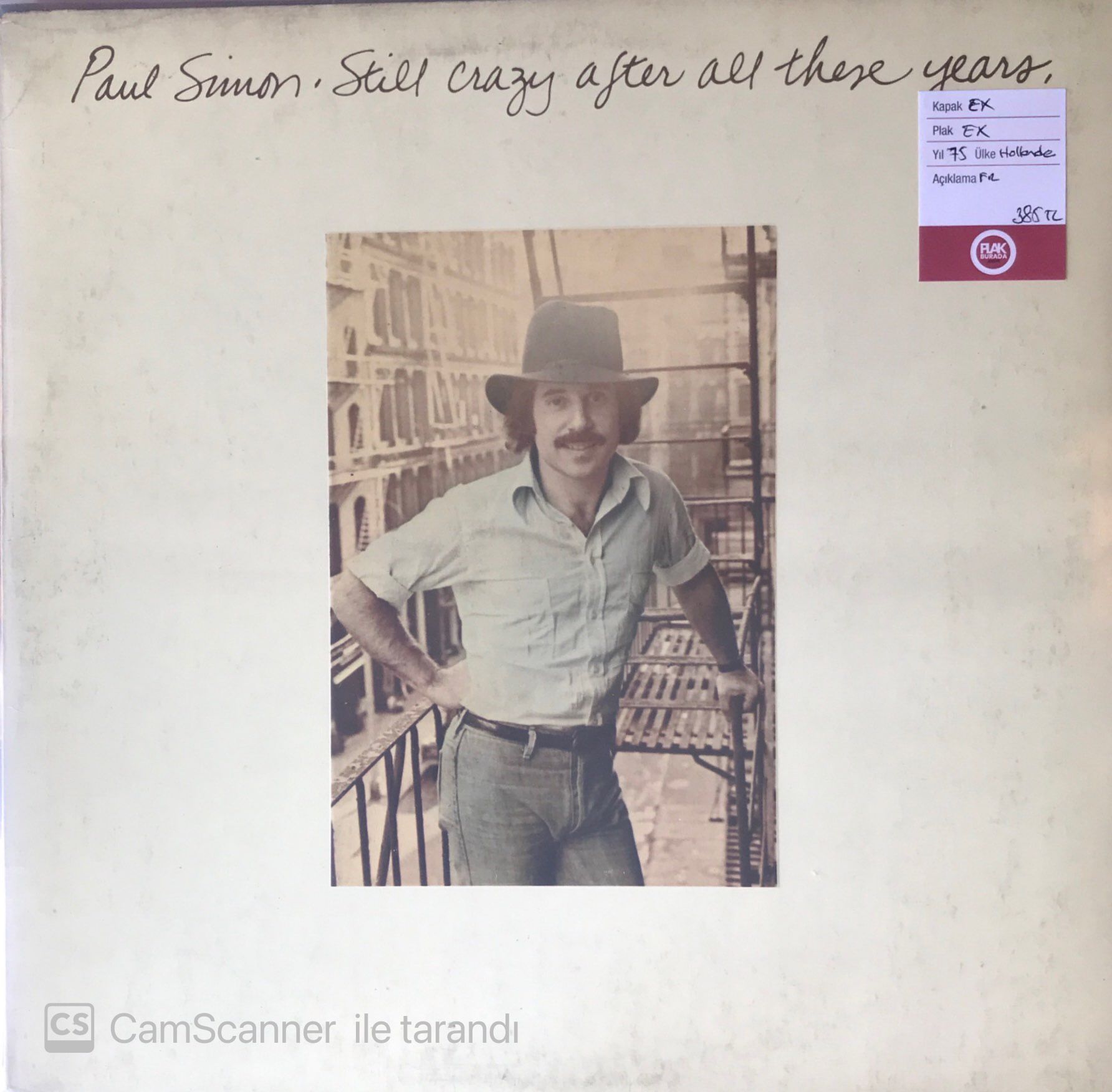 Paul Simon Still Crazy After All These Years LP