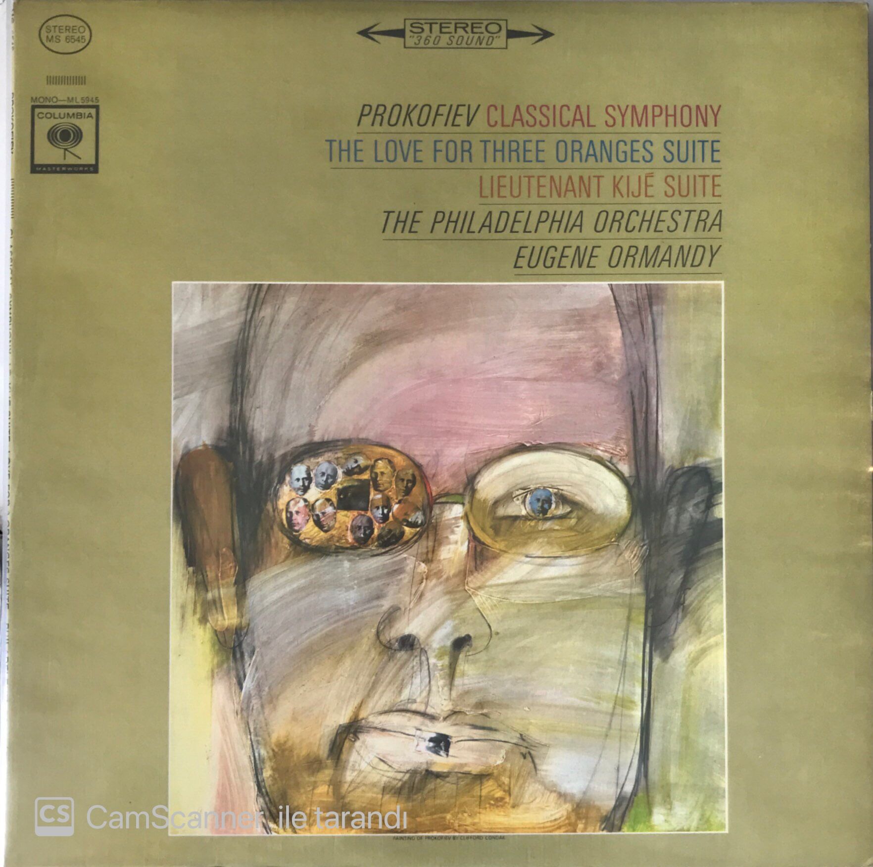 Prokofiev Classıcal Symphony The Love For Three Oranges Suite Lieutenant Kıje Suite The Phıladelphia Orchestra Eugene Ormandy LP