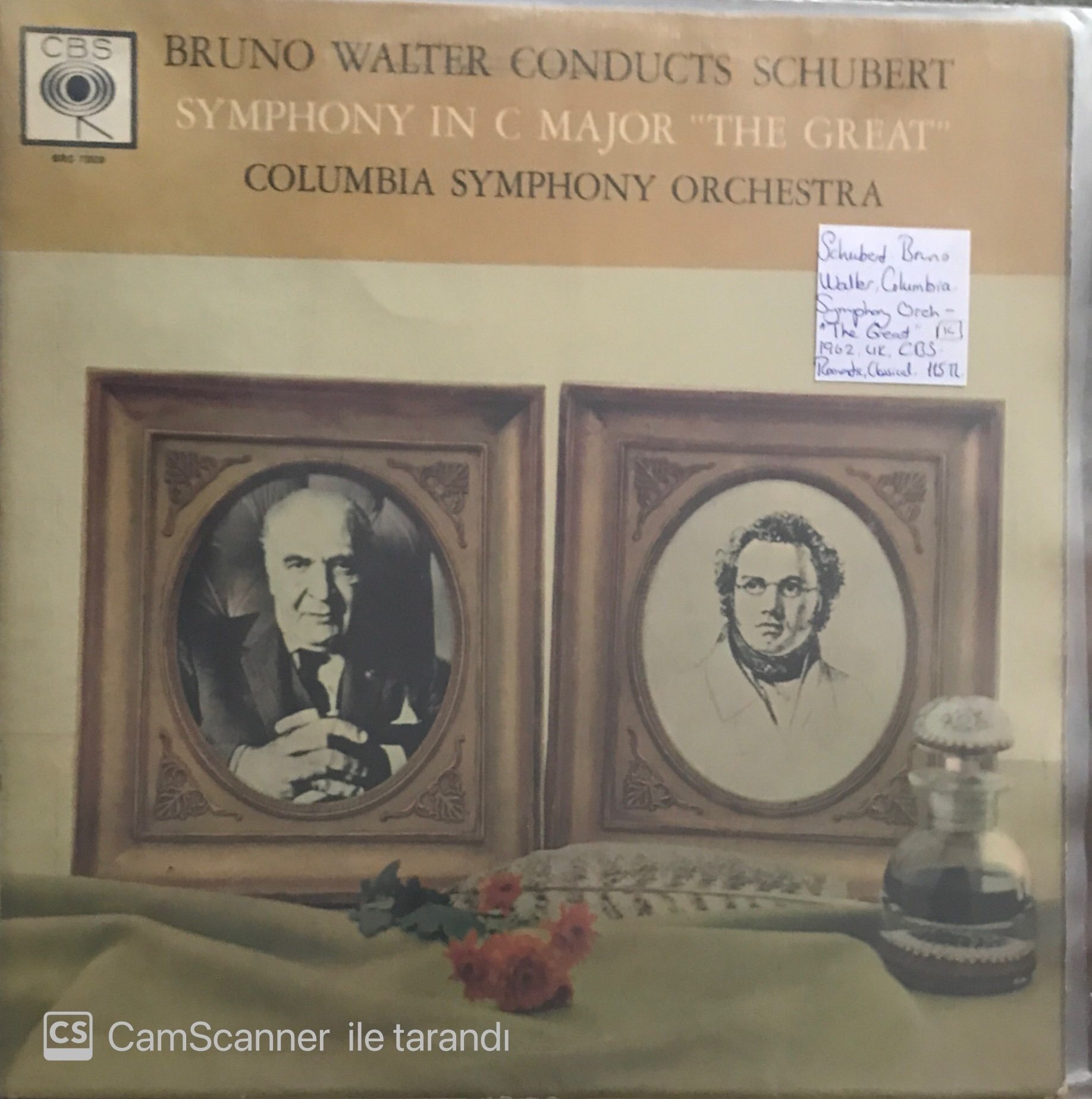 Bruno Walter Conducts Schubert Symphony In C Major The Great Colombia Symphony Orchestra LP