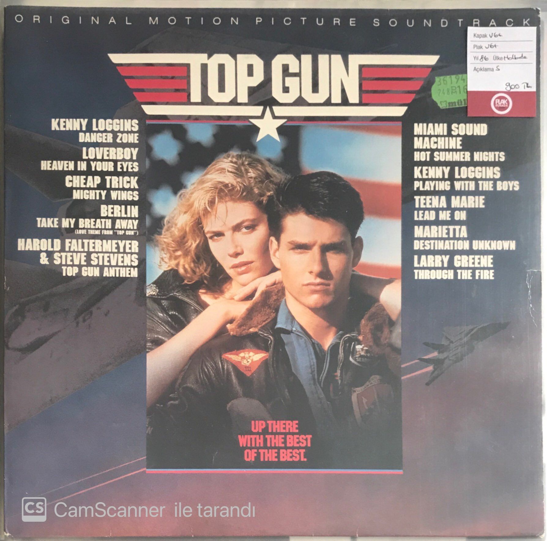 Top Gun Original Motion Picture Soundtrack LP