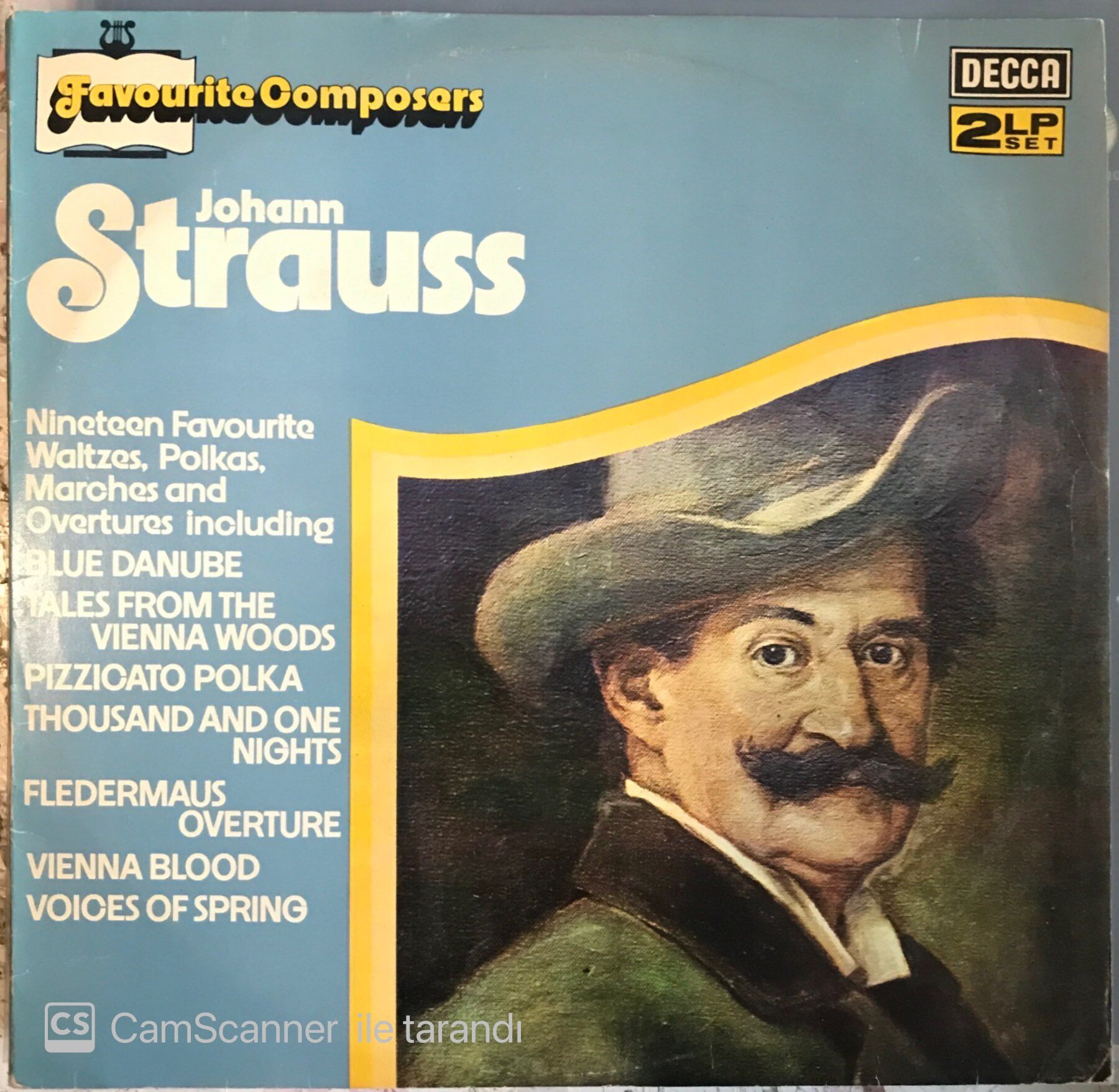 Johann Strauss - Nıneteen Favourite Waltzes Polkas Marches And Overtures Including 2 LP