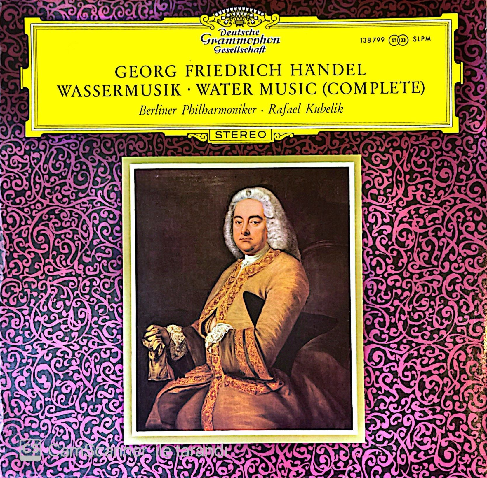 Georg Friedrich Handel Wassermusik Water Music (Complete) LP