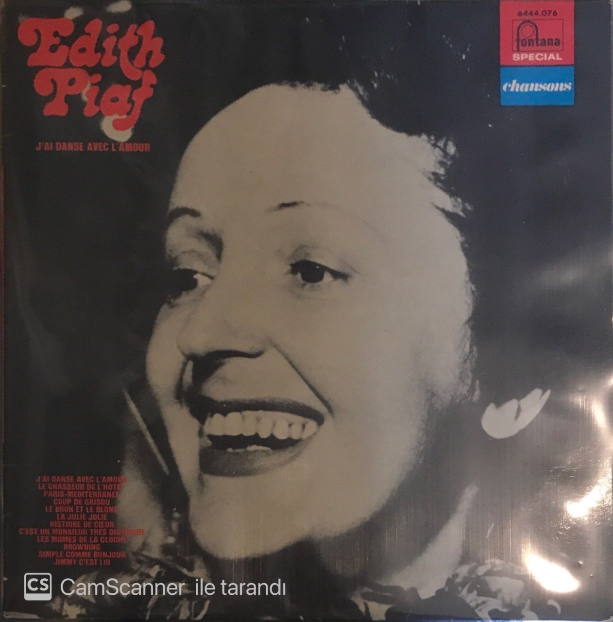 Edith Piaf J'ai Danse Avec L'amour LP