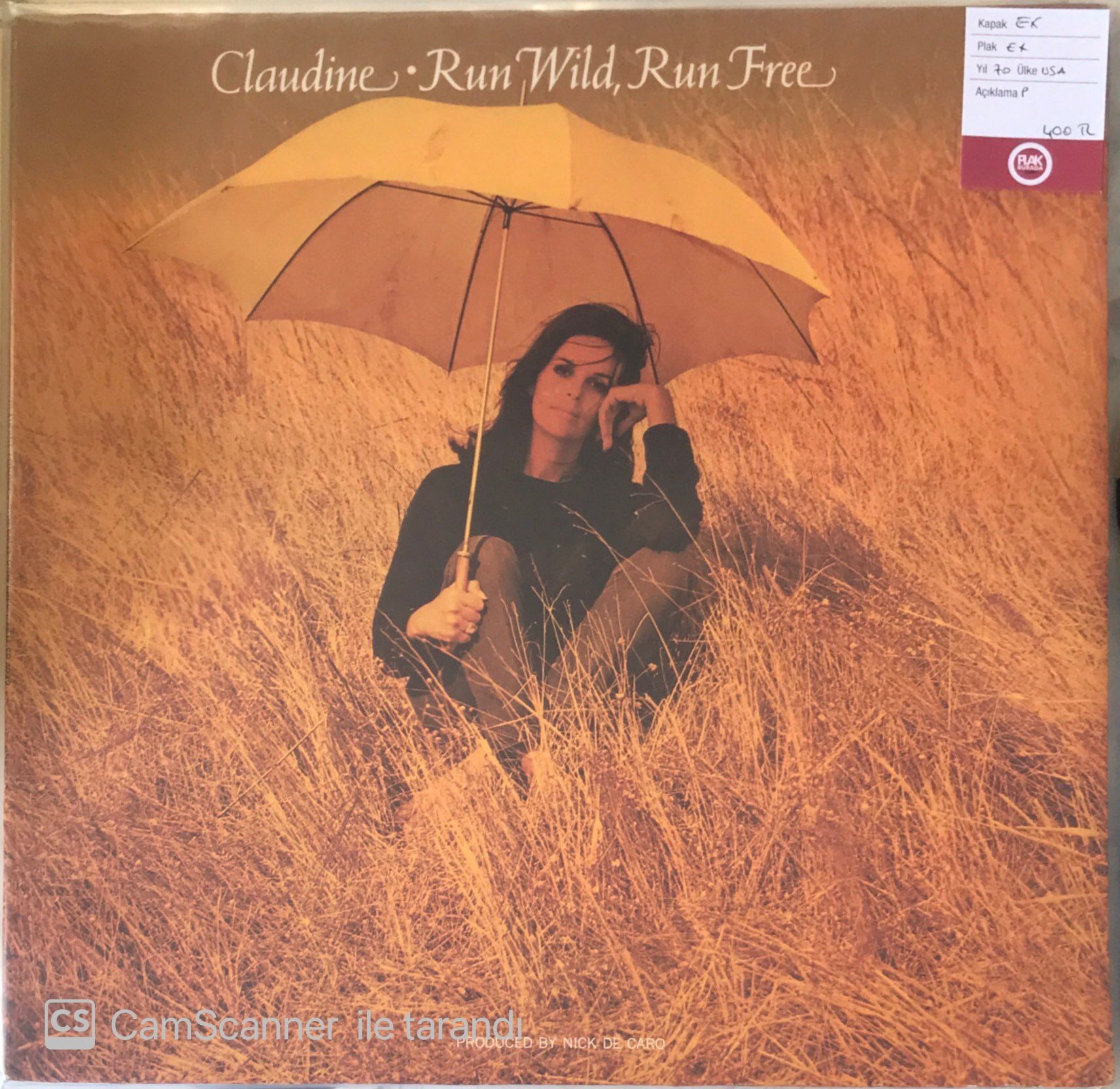 Claudine - Run Wild , Run Free LP