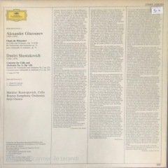 Shostakovich Cello Concerto No 2 Glazounov Chant Du Menestrel LP