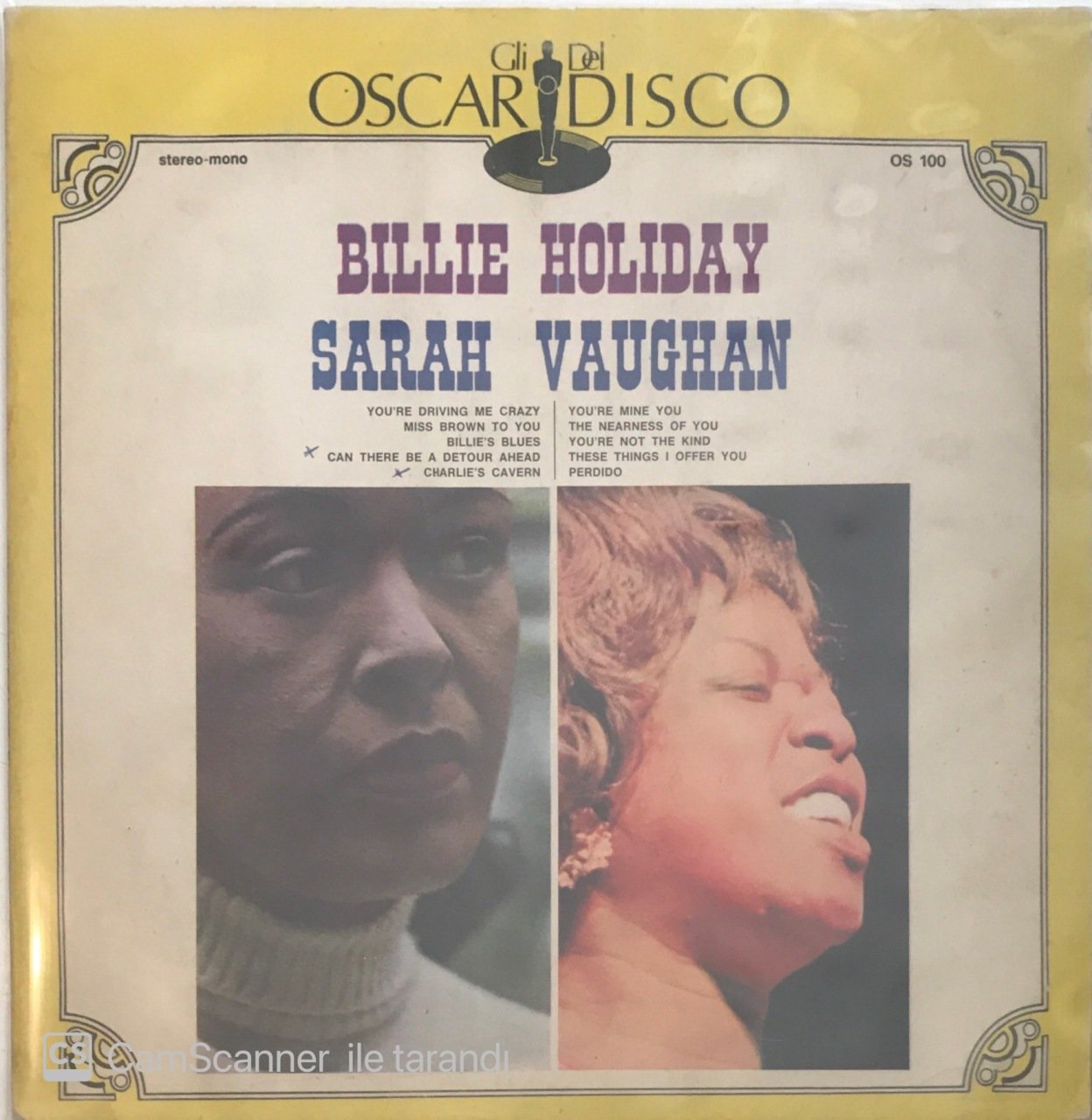 Billie Holiday Sarah Vaughan LP