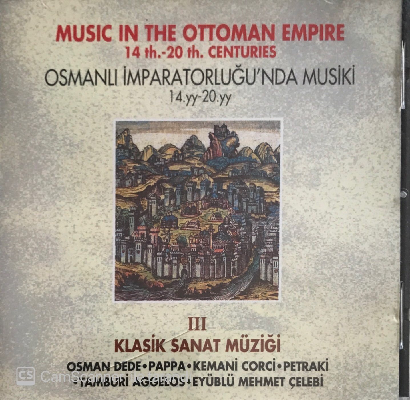 Osmanlı İmparatorluğunda Musiki 14.yy-20.yy 3 CD