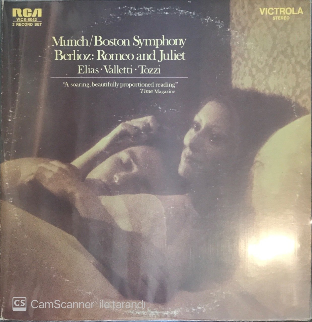 Munch/ Boston Symphony Berlioz: Romeo And Juliet Elias Valletti Tozzi Double LP