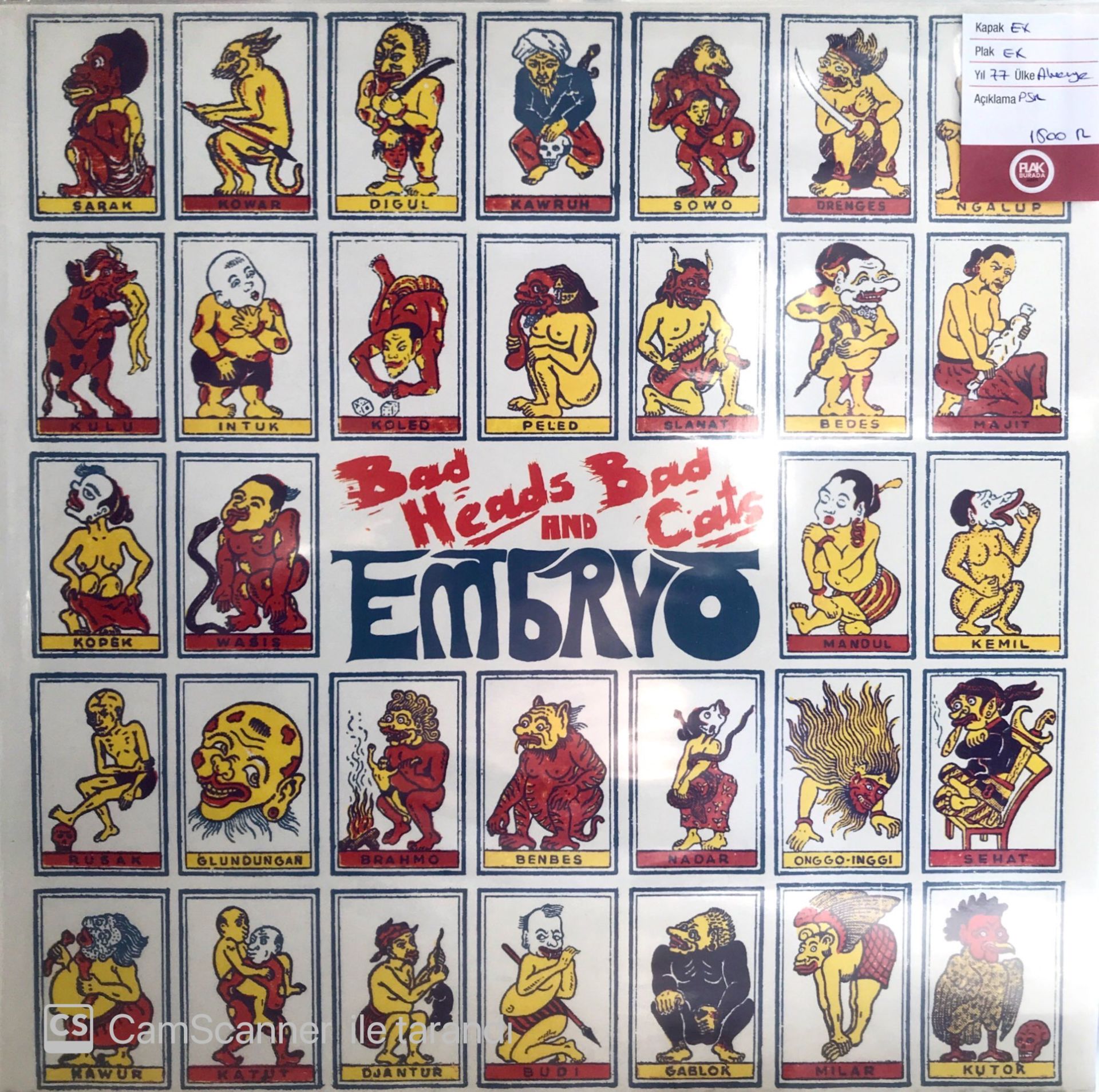 Embryo - Bad Heads and Bad Cats LP