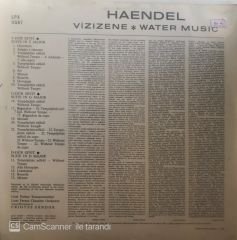 Haendel Vızızene Water Music LP