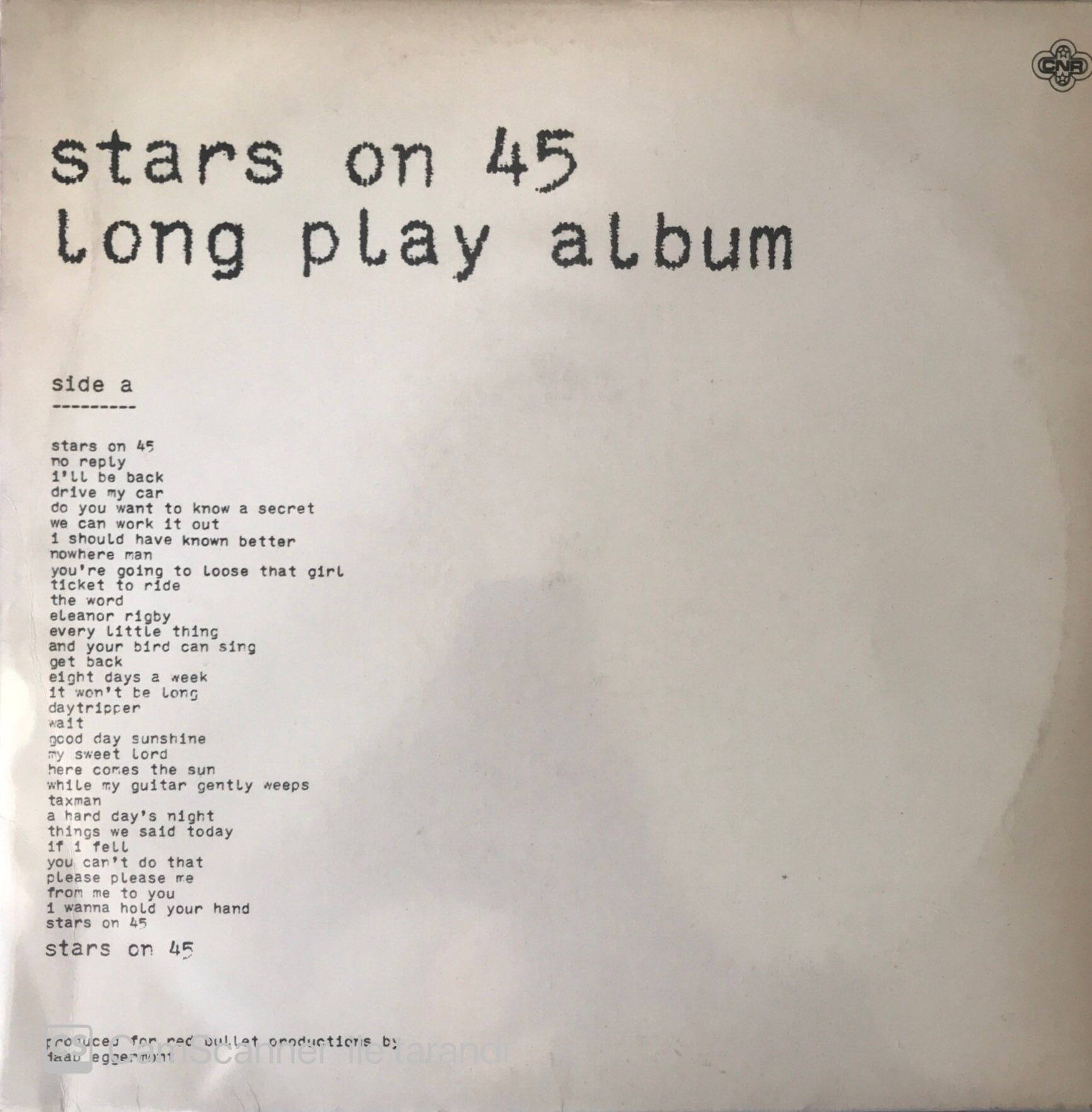 Stars On 45 Long Play Album LP