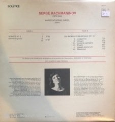 Rachmaninov Deuxieme Sonate Six Moments Musicaux LP