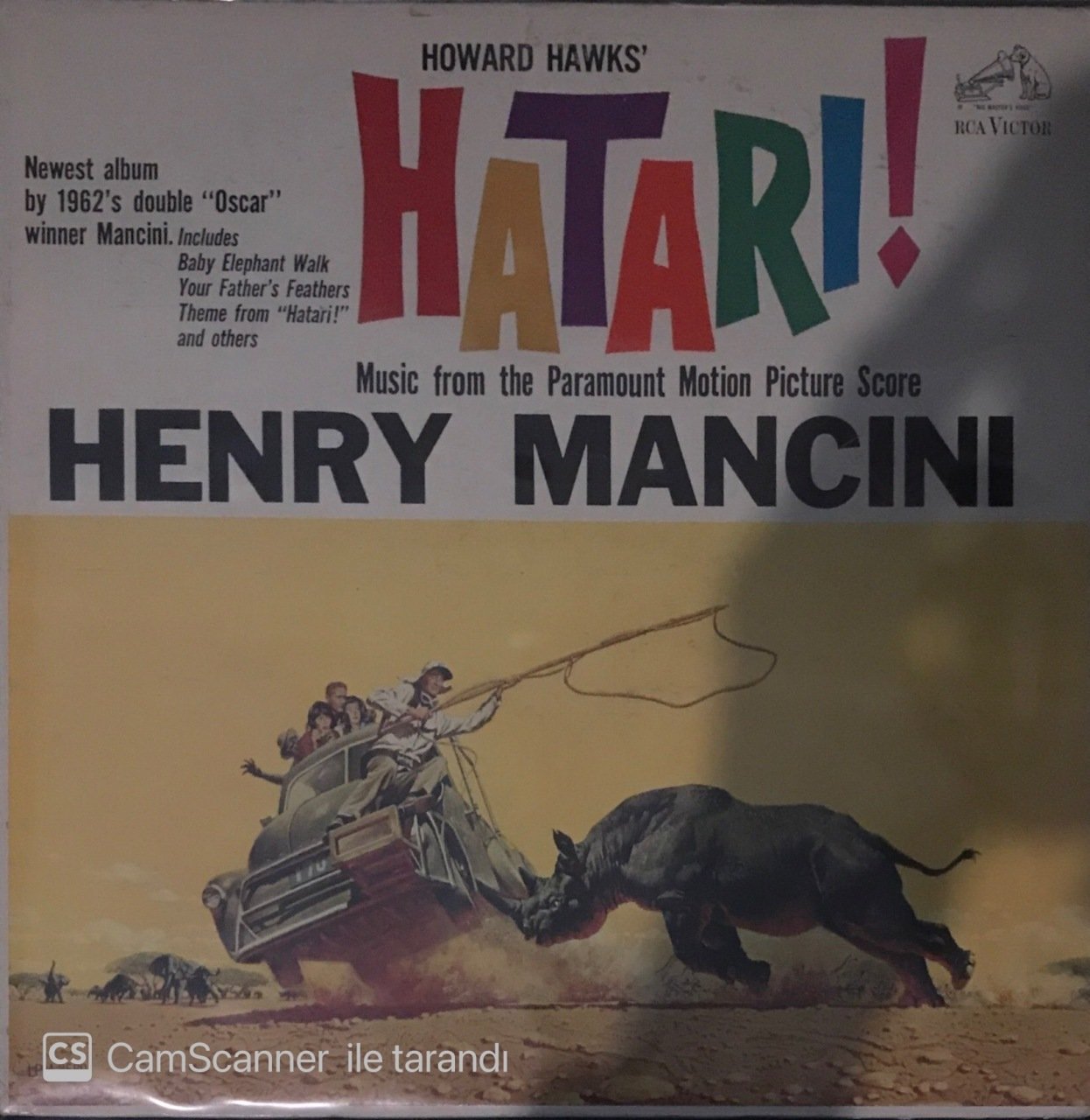 Howard Hawks' Hatari Henry Mancini LP