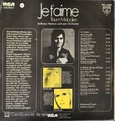 Je T'aime Traum Melodien Anthony Ventura Orchestra LP