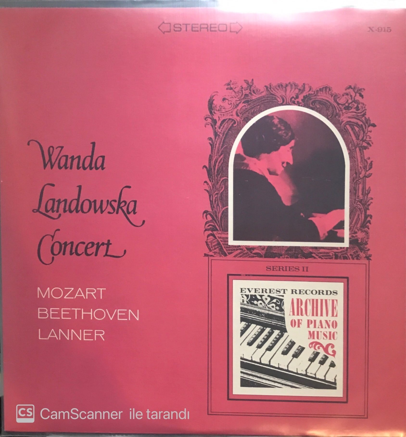 Wanda Landowska Concert Mozart Beethoven Lanner LP