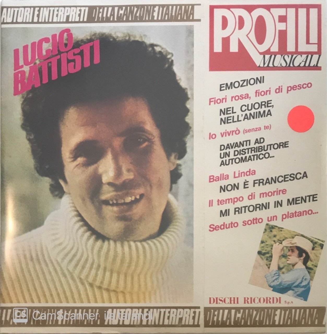 Lucio Battisti Della Canzone Italiana LP