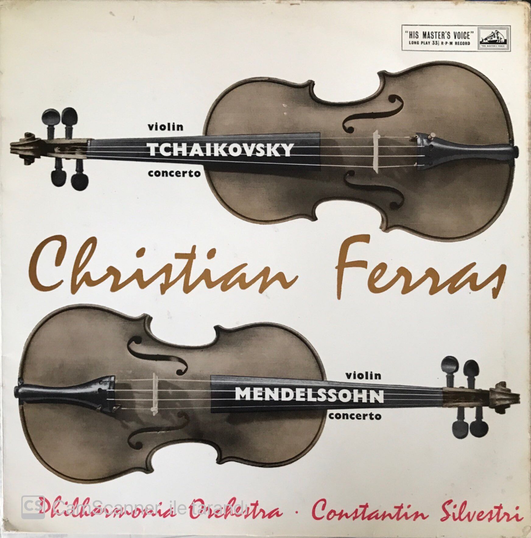 Christian Ferras Tchaikovsky Mendelssohn Violin Concerto LP