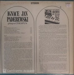 Ignace Jan Paderewski Plays Chopin LP