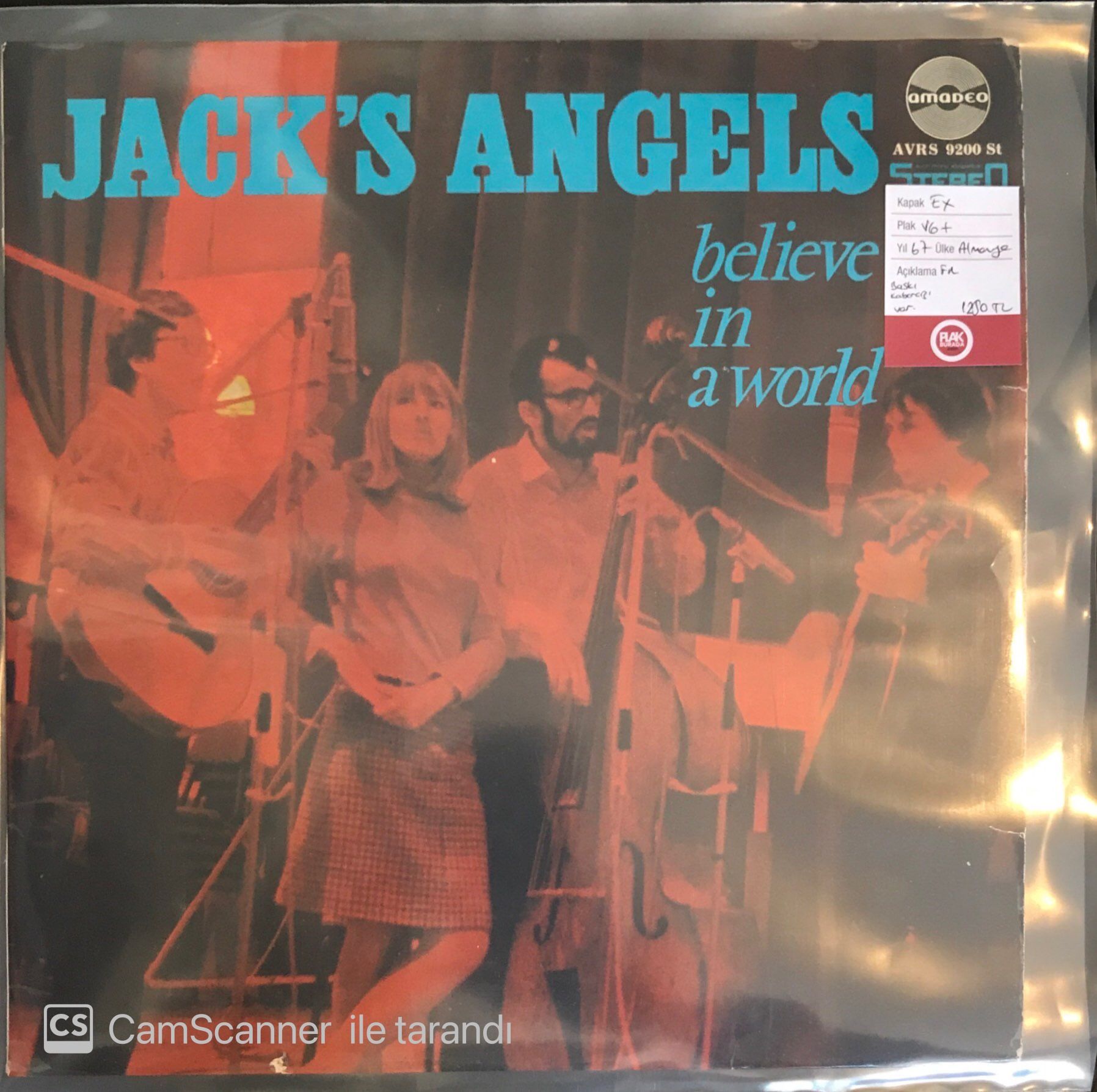 Jack's Angels  - Believe In A World LP