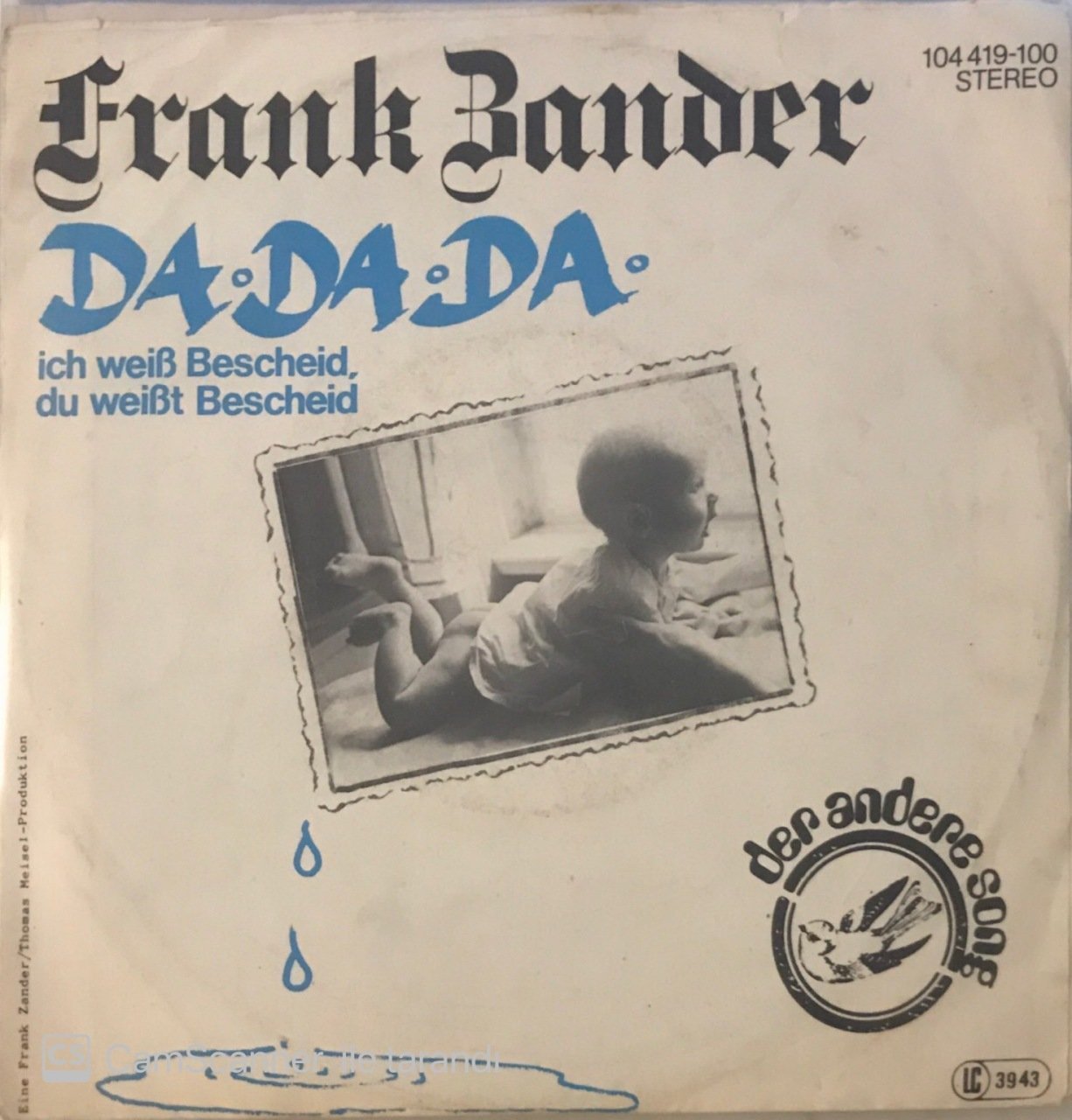 Frank Zander Da Da Da Ich Weib Bescheid, Du Weibt Bescheid 45lik