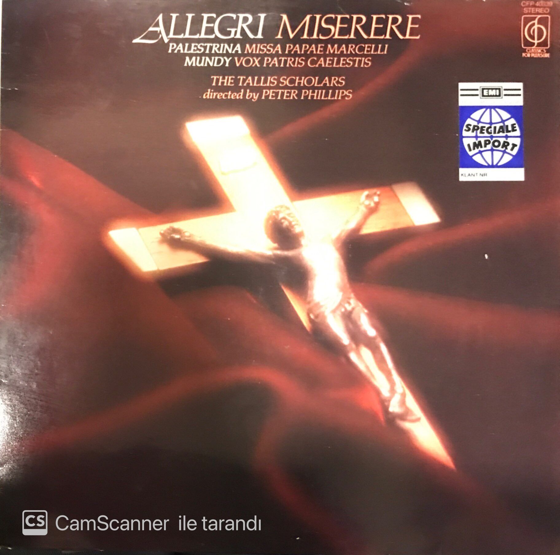 Allegri Miserere The Tallis Scholars LP