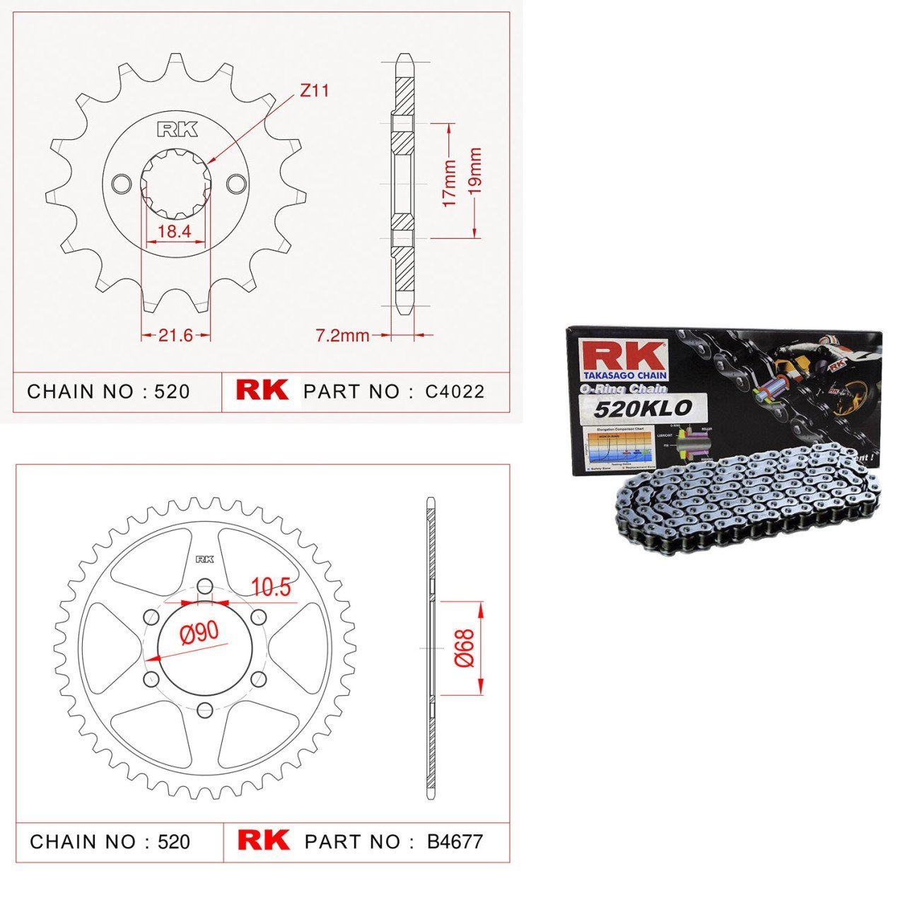 Honda Cb 250 R Zincir Dişli Set Rk Japon Moto11