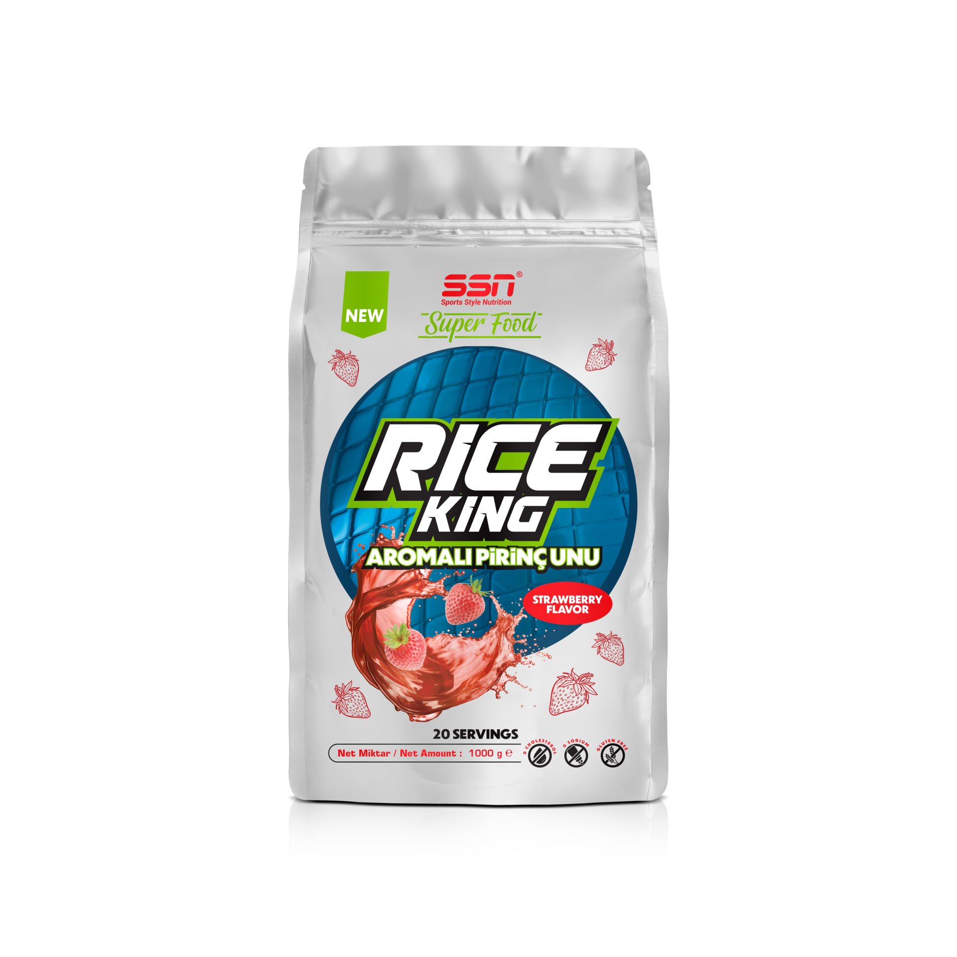 SuperFood Rice King 1000 Gr Aromalı Pirinç Unu ( Çilek )