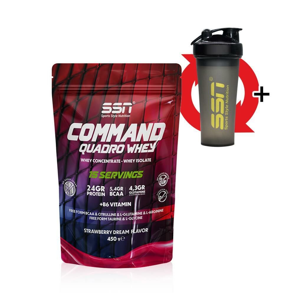 Command Quadro Whey 450 Gr (Çilek) Protein Tozu