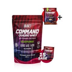 Command Quadro Whey 30 Gr 15 Şase Doypack 450 Gr (Çilek) Protein Tozu