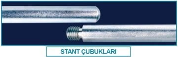 İSOLAB 049.07.004 stand borusu - paslanmaz çelik - uzunluk 600 mm (1 adet)