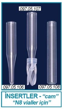 İSOLAB 097.05.106 insert - 0.1 ml - dibi konik - dış çap: 5.0 mm. dış yükseklik: 31.0 mm (100 adet)