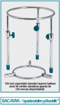 İSOLAB 050.04.002 sac ayak standı - ayarlanabilir yükseklik (1 adet)