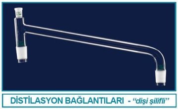 İSOLAB 065.53.014 distilasyon bağlantısı -kondensersiz- erkek:NS14/23-dişi: NS14/23-150 mm (1 adet)